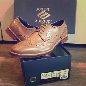 Joseph Abboud Collection Wingtip Tan Dress Shoes